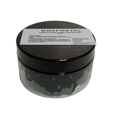 BLACK PLASTISOL GEL PAINT FOR CLOTHES AND TEXTILES 100 ML (3.4 FL OZ)