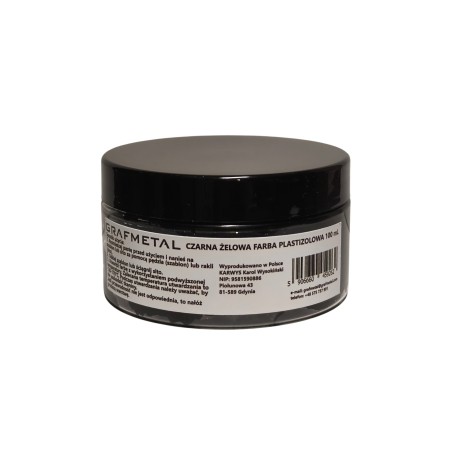BLACK PLASTISOL GEL PAINT FOR CLOTHES AND TEXTILES 100 ML (3.4 FL OZ)